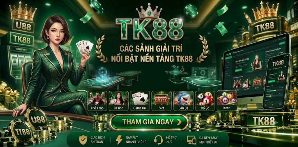 Các Sảnh Giải Trí Nổi Bật Nền Tảng TK88